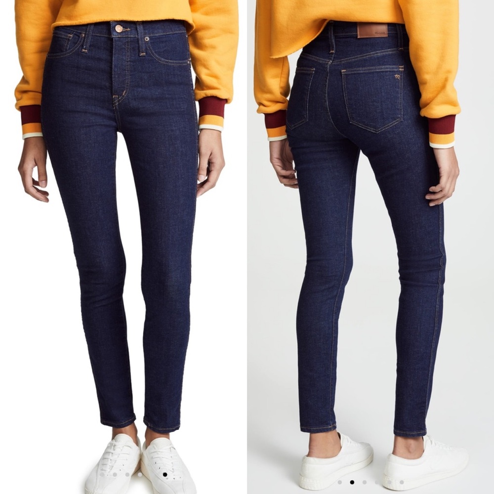 Madewell high rise skinny jeans denim lucielle 25